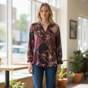 Maurices Atwood Patchwork Tunic Blouse